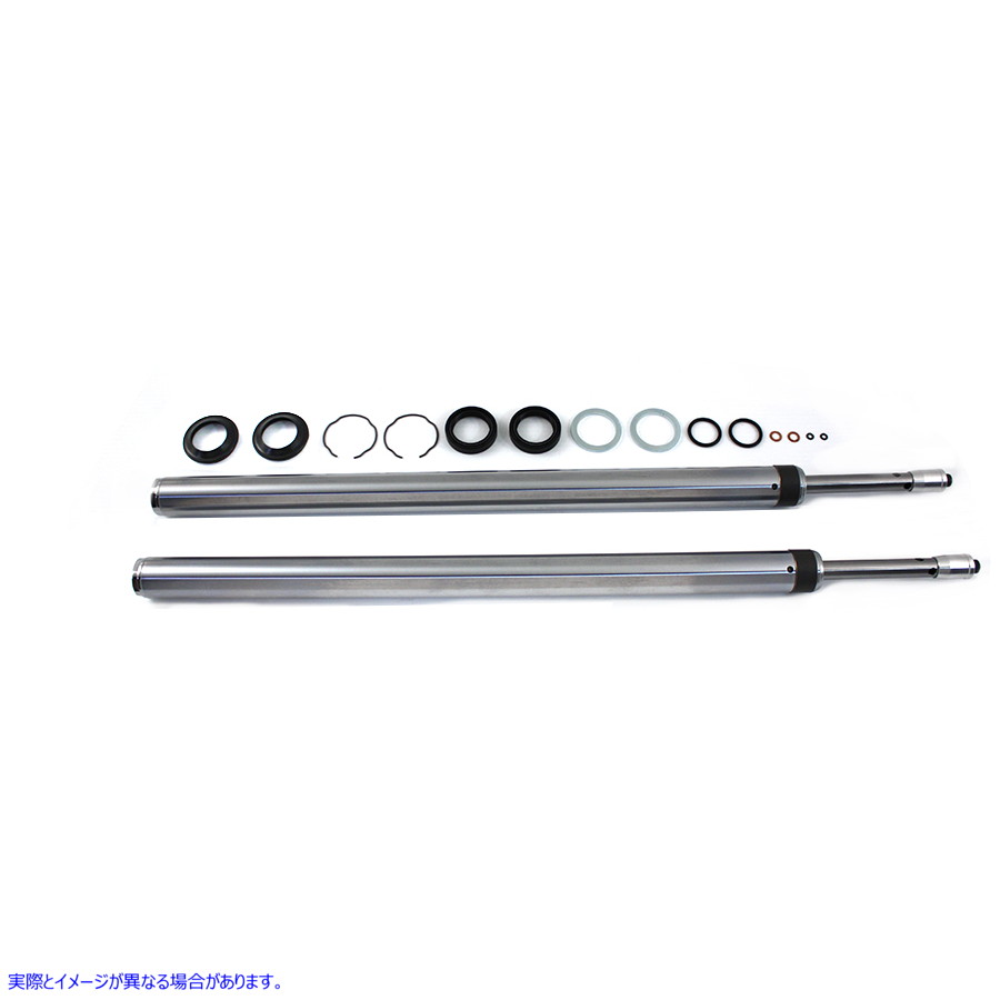 24-0107 39mm フォークチューブアセンブリ クローム 39mm Fork Tube Assembly Chrome 取寄せ Vツイン (検索用／