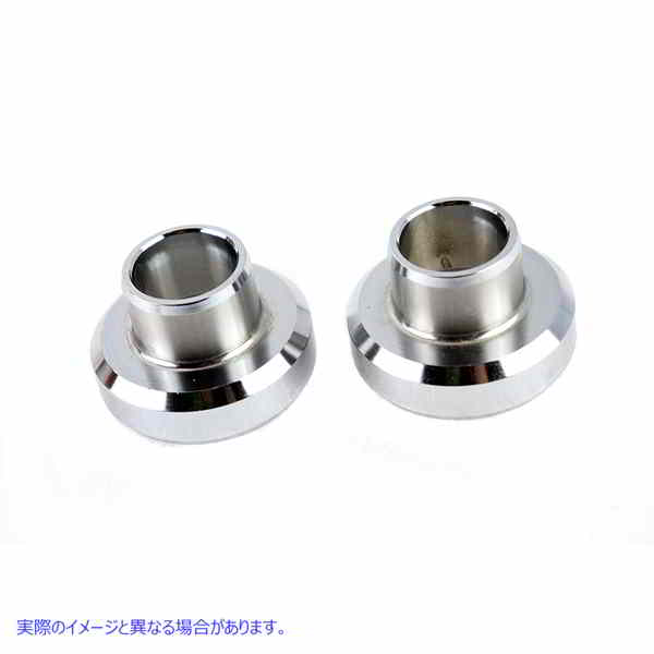 24-0119 レース付きクロームフォークネックカップセット 取寄せ Vツイン Chrome Fork Neck Cup Set with Races (検索用／48311-6