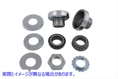 24-0122 クロームフォークネックカップキット 取寄せ Vツイン Chrome Fork Neck Cup Kit (検索用／