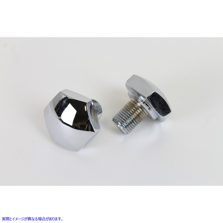 24-0186 クローム フォーク チューブ キャップ ベントなし 取寄せ Vツイン Chrome Fork Tube Cap Non-Vented (検索用／45419-80