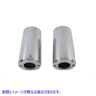 24-0190 フォークスライダーカバーセット クローム 取寄せ Vツイン Fork Slider Cover Set Chrome (検索用／45964-49 45963-97