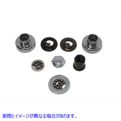 24-0195 クロームフォークネックカップキット 取寄せ Vツイン Chrome Fork Neck Cup Kit (検索用／