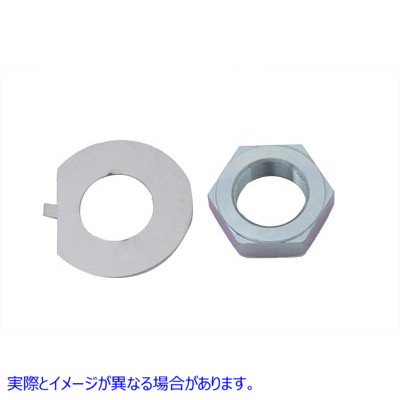 24-0197 フォーク ステム ナットおよびロック ワッシャー キット 亜鉛 取寄せ Vツイン Fork Stem Nut and Lock Washer Kit Zinc