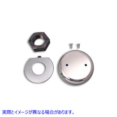 24-0226 ステンレスカバー付きフォークステムナット 取寄せ Vツイン Fork Stem Nut with Stainless Steel Cover (検索用／47518-