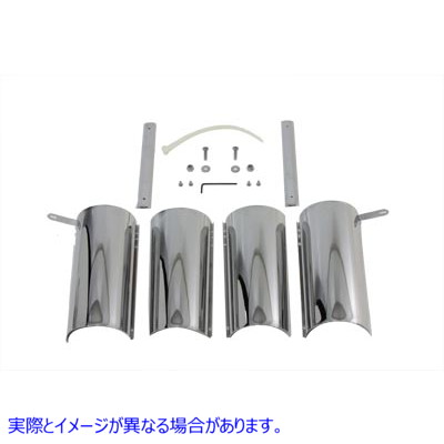 24-0227 クロームアッパーフォークカバー 取寄せ Vツイン Chrome Upper Fork Covers (検索用／68062-94A