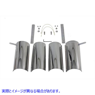 24-0228 クロームアッパーフォークカバー 取寄せ Vツイン Chrome Upper Fork Covers (検索用／68064-94A