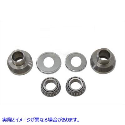 24-0274 ステンレススチールレイクフォークネックカップキット 取寄せ Vツイン Stainless Steel Raked Fork Neck Cup Kit (検索