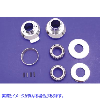 24-0295 レイクド フォーク ネック カップ キット クローム 取寄せ Vツイン Raked Fork Neck Cup Kit Chrome (検索用／