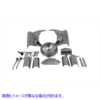 24-0318 ヘッドランプカウルアッセンブリー クローム Headlamp Cowl Assembly Chrome 取寄せ Vツイン (検索用／