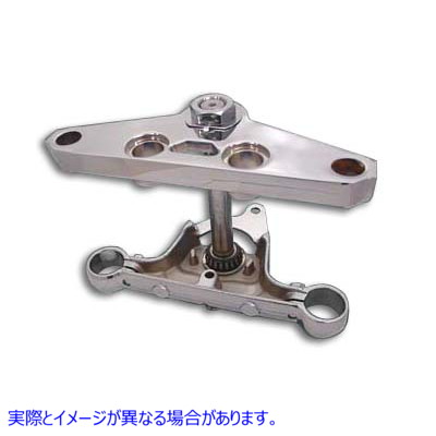 24-0346 レプリカ鍛造スチール トリプル ツリー セット クローム 取寄せ Vツイン Replica Forged Steel Triple Tree Set Chrome