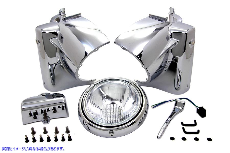 24-0355 ヘッドランプカウルアッセンブリー クローム 取寄せ Vツイン Headlamp Cowl Assembly Chrome (検索用／