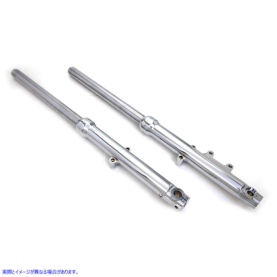 24-0384 39mm フォーク スライダー アセンブリ シングル ディスク (クローム スライダー付き) 取寄せ Vツイン 39mm Fork Slider