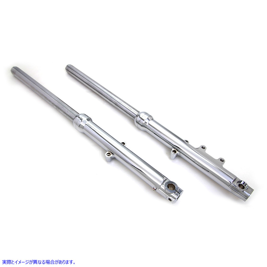 24-0384 39mm フォーク スライダー アセンブリ シングル ディスク (クローム スライダー付き) 39mm Fork Slider Assembly Single