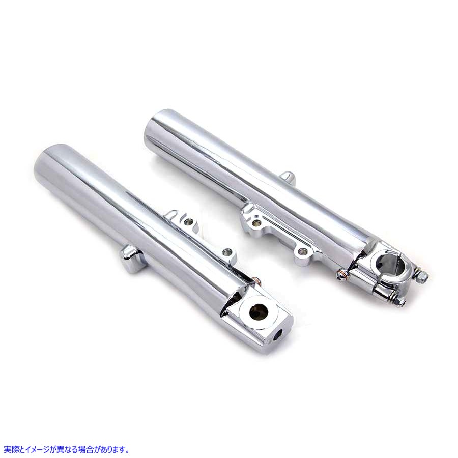 24-0396 クローム 41mm ロアフォーク スライダー セット 取寄せ Vツイン Chrome 41mm Lower Fork Slider Set (検索用／45500167
