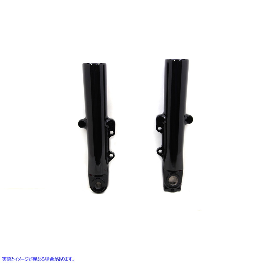 24-0397 Black 49mm Lower Fork Slider Set 取寄せ Vツイン (検索用／45500172 45500172B V-Twin
