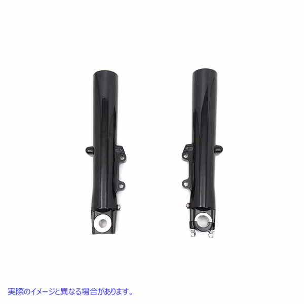 24-0398 ブラック 41mm フォーク スライダー セット 取寄せ Vツイン Black 41mm Fork Slider Set (検索用／46546-03