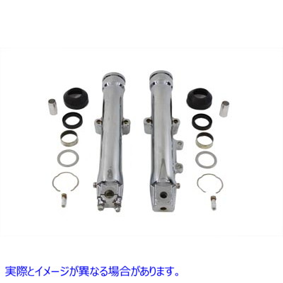 24-0584 41mm クロームフォークスライダーセット 取寄せ Vツイン 41mm Chrome Fork Slider Set (検索用／46477-00