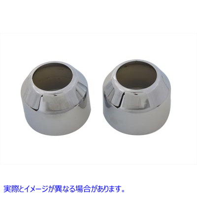 24-0600 41mm フォーク ブーツ カバー クローム 取寄せ Vツイン 41mm Fork Boot Cover Chrome (検索用／