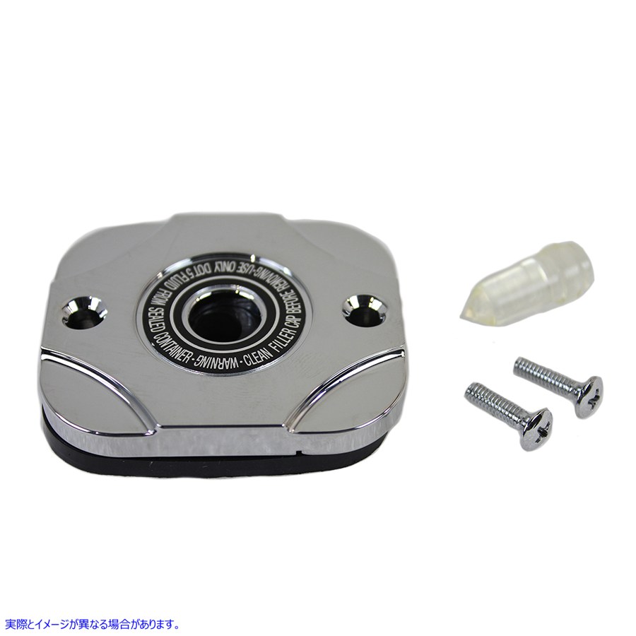 24-0604 ハンドルバーマスターシリンダーカバー クローム 取寄せ Vツイン Handlebar Master Cylinder Cover Chrome (検索用／450