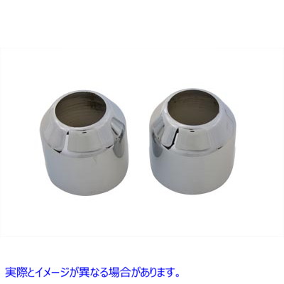 24-0606 41mm フォーク ブーツ カバー クローム デュース スタイル 取寄せ Vツイン 41mm Fork Boot Cover Chrome Deuce Style (