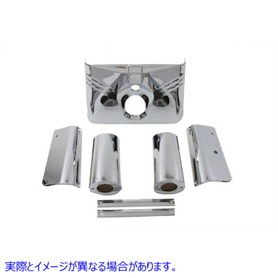 24-0838 トリプルツリーカバーキット クローム 取寄せ Vツイン Triple Tree Cover Kit Chrome (検索用／