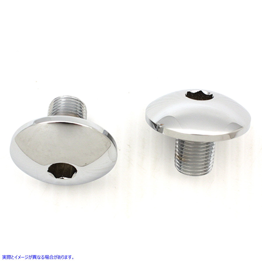 24-0981 フォーク チューブ アレン キャップ セット ドーム型スタイル 取寄せ Vツイン Fork Tube Allen Cap Set Domed Style (検