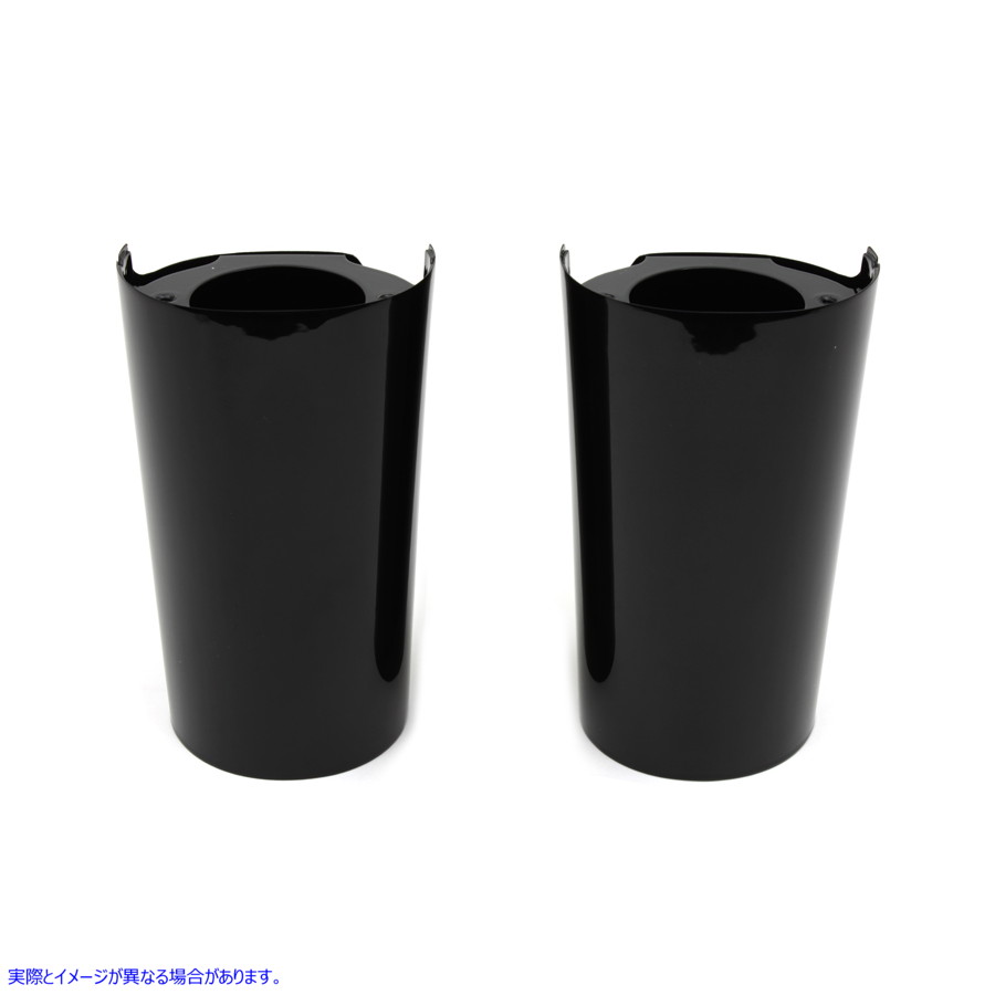 24-1048 ブラックフォークスライダーカバーセット 取寄せ Vツイン Black Fork Slider Cover Set (検索用／45600023