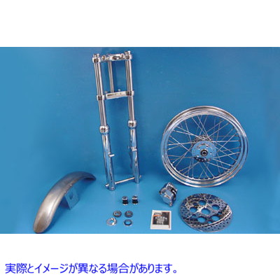 24-1050 39mm クローム フォーク アセンブリ (21 インチ ホイール付き) 39mm Chrome Fork Assembly with 21 inch Wheel 取寄せ V