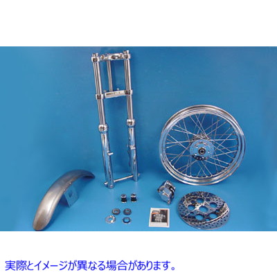 24-1054 39mm クローム フォーク アセンブリ (21 インチ ホイール付き) 取寄せ Vツイン 39mm Chrome Fork Assembly with 21 inch