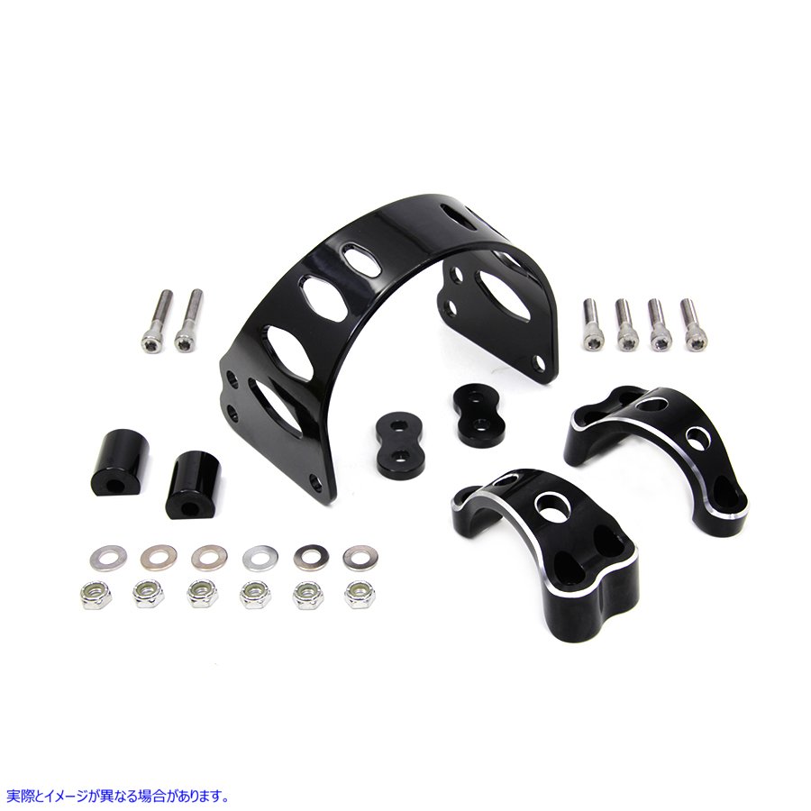 24-1076 49mm ブラック トマホーク フロント フォーク ブレース 取寄せ Vツイン 49mm Black Tomahawk Front Fork Brace (検索用