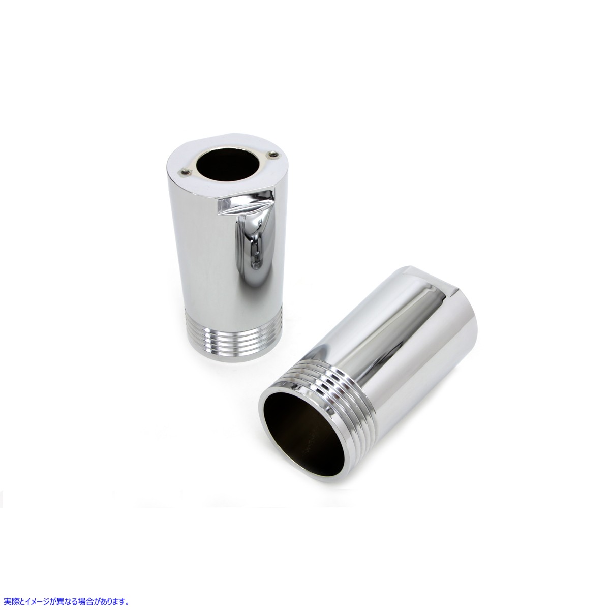 24-1171 クローム フォーク スライダー カバー セット テーパード スタイル 取寄せ Vツイン Chrome Fork Slider Cover Set Taper