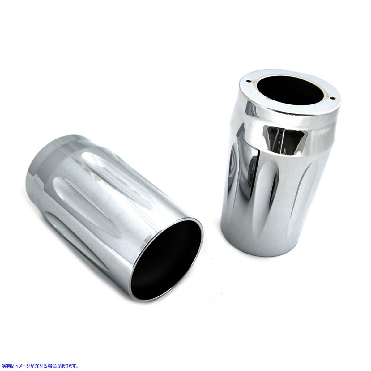 24-1182 クロームフォークスライダーカバーセット 取寄せ Vツイン Chrome Fork Slider Cover Set (検索用／45600006