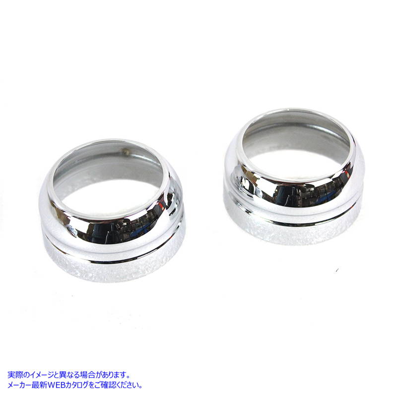 24-1218 49mm フォーク ブーツ カバー セット クローム 取寄せ Vツイン 49mm Fork Boot Cover Set Chrome (検索用／46611-06