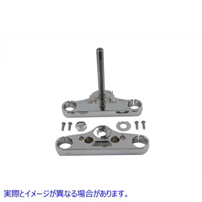 24-1411 トリプルツリーセット クローム 取寄せ Vツイン Triple Tree Set Chrome (検索用／