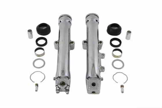 24-1604 ファクトリーサンプル 41mm クロームフォークスライダーセット 取寄せ Vツイン Factory Sample 41mm Chrome Fork Slider