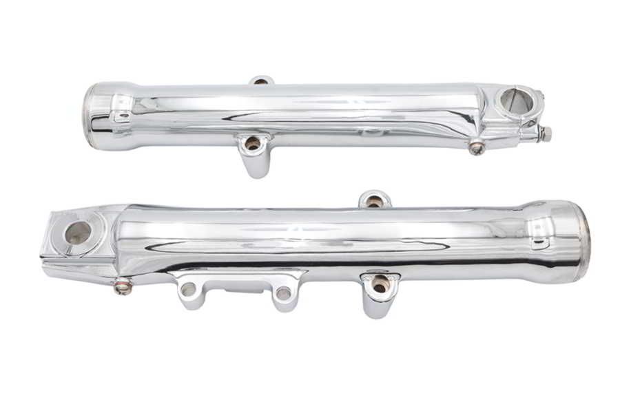 24-1636 取寄せ Vツイン Factory Sample Chrome Lower Fork Slider Set (検索用／45873-07A (L) 45874-08A (R))