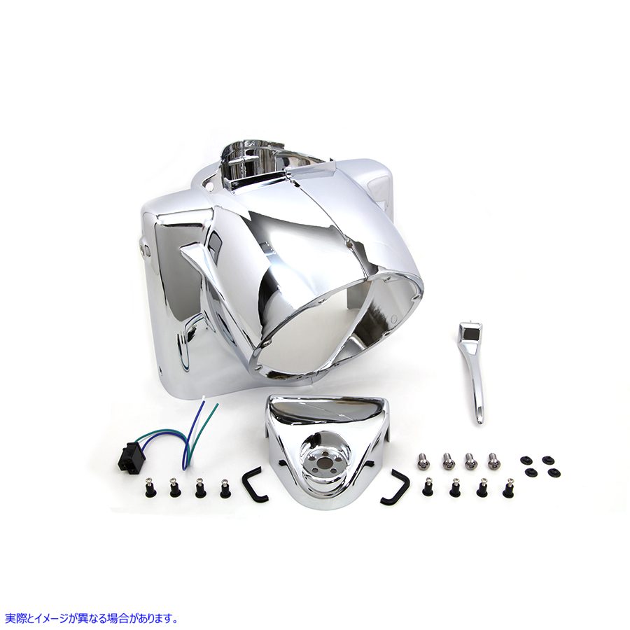 24-1670 ヘッドランプカウルアッセンブリー クローム 取寄せ Vツイン Headlamp Cowl Assembly Chrome (検索用／
