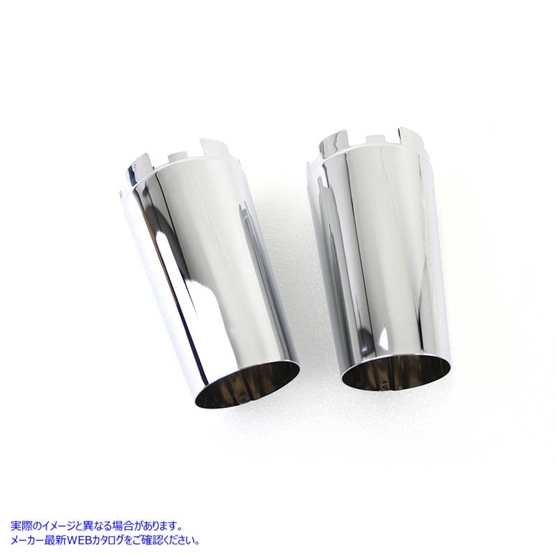 24-1672 アッパーフォークスライダーカバーセット クローム 取寄せ Vツイン Upper Fork Slider Cover Set Chrome (検索用／45800