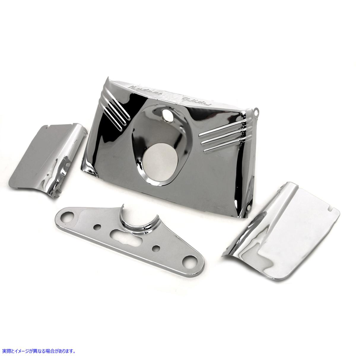 24-1755  取寄せ Vツイン Triple Tree Cover Kit Chrome (検索用／