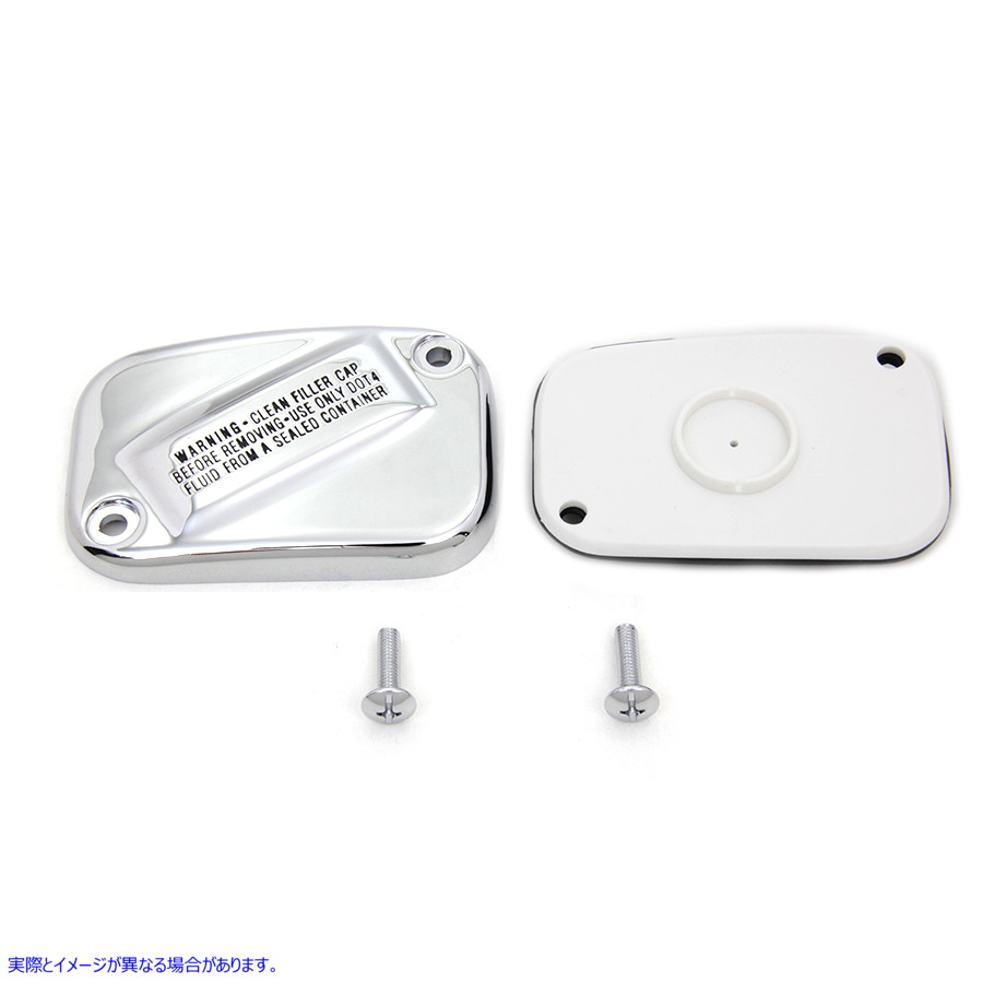 24-1764 ハンドルバーマスターシリンダーカバー クローム 取寄せ Vツイン Handlebar Master Cylinder Cover Chrome (検索用／417