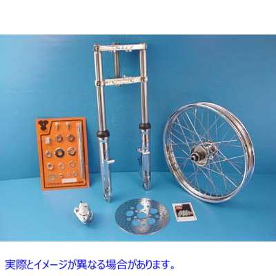 24-2006 クロームスライダー付きフォークアセンブリ 取寄せ Vツイン Fork Assembly with Chrome Sliders (検索用／