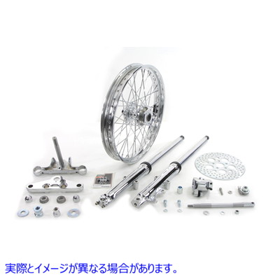 24-2023 41mm フォークアセンブリ (クロームスライダー付き) 21 インチホイール 取寄せ Vツイン 41mm Fork Assembly with Chrome