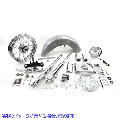 24-2035 41mm フォークアセンブリ (クロームスライダー付き) 16 インチホイール 取寄せ Vツイン 41mm Fork Assembly with Chrome