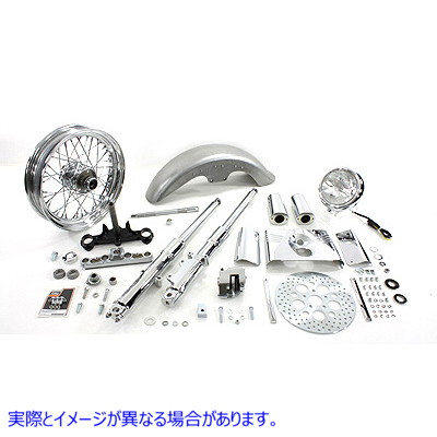 24-2036 41mm フォークアセンブリ (クロームスライダー付き) 16 インチホイール 取寄せ Vツイン 41mm Fork Assembly with Chrome
