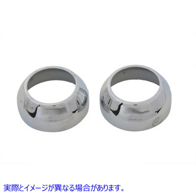 24-9939 39mm フォーク ブーツ カバー セット クローム 取寄せ Vツイン 39mm Fork Boot Cover Set Chrome (検索用／46002-87