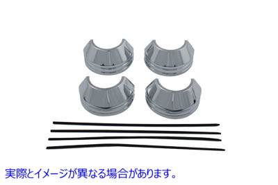 24-9993 41mmクロムフォークブートカバーセット 41mm Chrome Fork Boot Cover Set 取寄せ Vツイン (検索用／45415-82 V-Twin