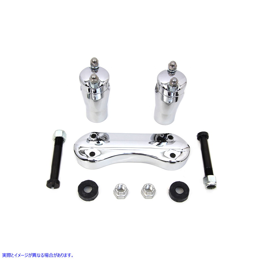 25-0021 【廃番】 3インチ グライドライザーセット クローム 取寄せ Vツイン 3 inch Glide Riser Set Chrome (検索用／