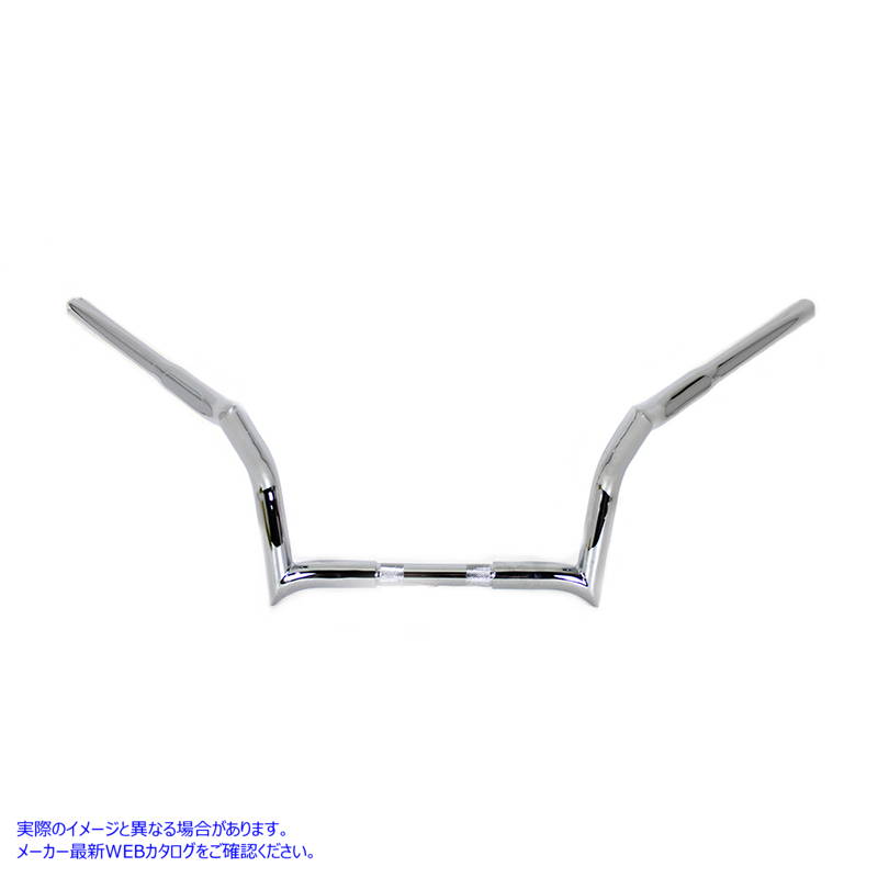25-0143 10 インチ Z-Bar ハンドルバー インデントなし クローム 取寄せ Vツイン 10 inch Z-Bar Handlebar without Indents Chro
