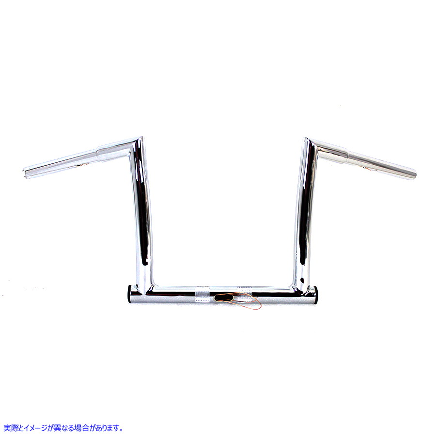 25-0181 インデント付き 12 インチ クロムチゼル Z バー ハンドルバー 取寄せ Vツイン 12 inch ChiZeled Z-Bar Handlebar Chrome