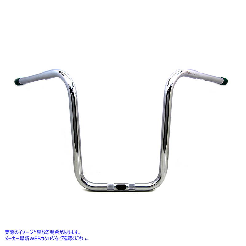 25-0186 14 インチ ファット エイプ ハンドルバー インデント クローム 取寄せ Vツイン 14 inch Fat Ape Handlebar with Indents